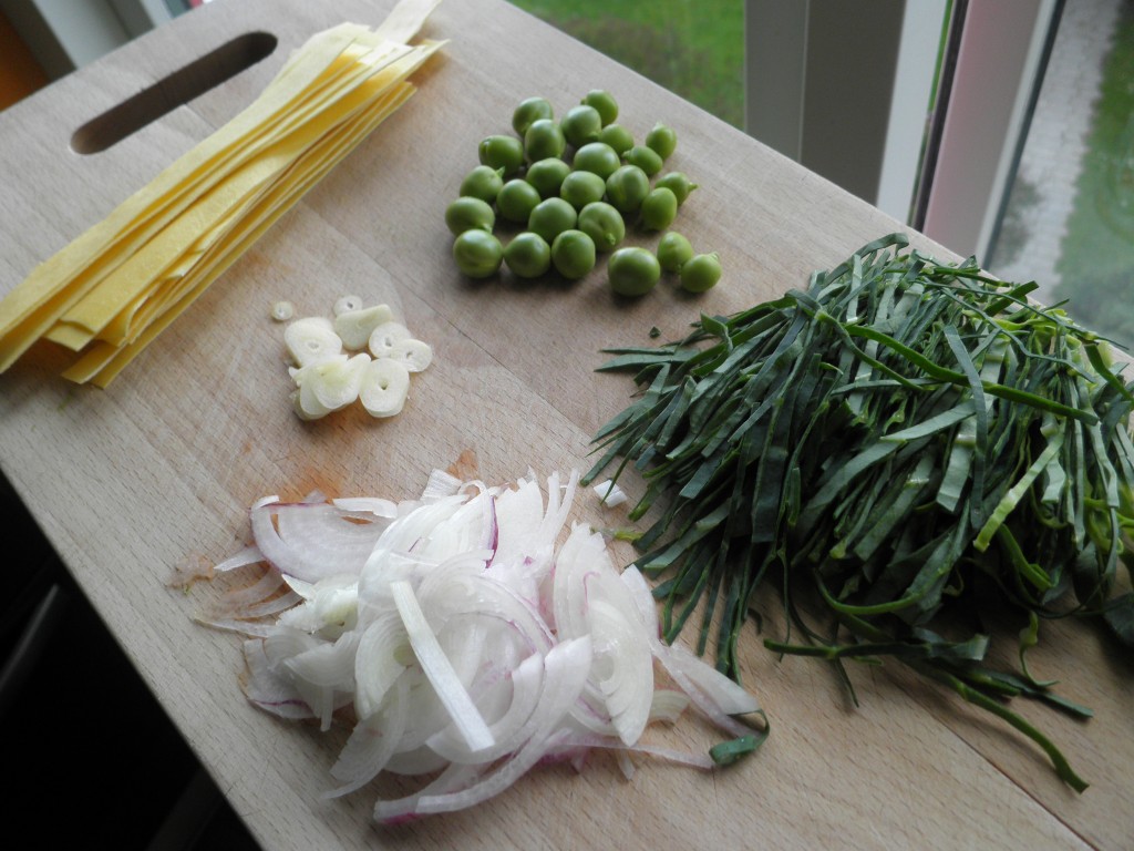 Ingredienser til hjemmelavet pot nudles