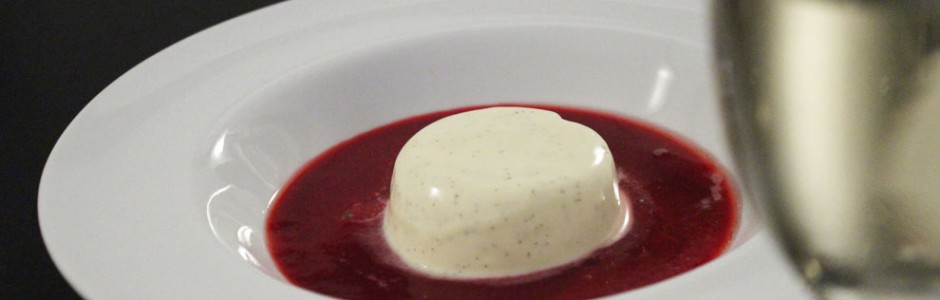 Forførende Valentin's dessert - Panna cotta, hindbær og champangne