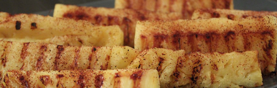 Grillet ananas med chili - hot & sweet snack