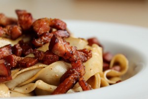 bacon og pasta